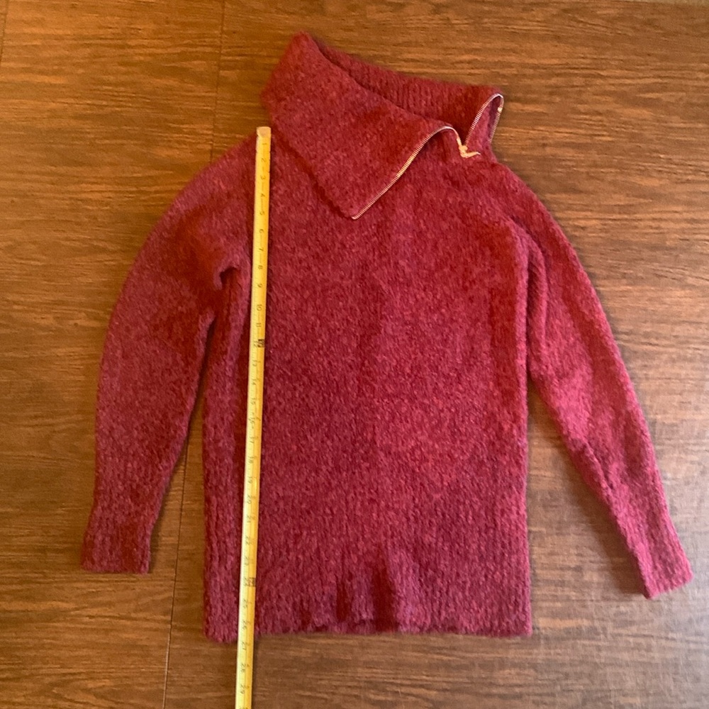 White House Black Market long sweater with zip neck. Size small. Multi color